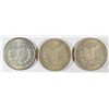 Image 2 : ( 3 ) THREE NICE CIRCULATED MORGAN SILVER DOLLARS