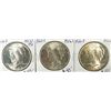 Image 1 : ( 3 ) NICE UNCIRCULATED PEACE SILVER DOLLARS