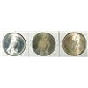 Image 2 : ( 3 ) NICE UNCIRCULATED PEACE SILVER DOLLARS