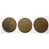 Image 1 : (3) Two Cent Pieces, 1864 Fine, 1865 Fine, 1866 VG  EST $65-75