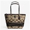 Image 1 : COACH  PURSE Studded Sateen Strip Tote in Signature fabric Retails for $298.00