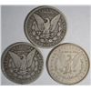 Image 2 : ( 3 ) THREE NICE CIRCULATED MORGAN SILVER DOLLARS