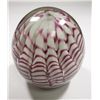 Image 2 : Beautiful Red & White Paperweight, 3" tall x 2" diameter
