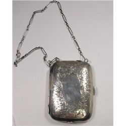 Antique Victorian Calling Card Case - Solid Sterling Silver. Several Compartment