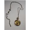 Image 1 : Elgin Hunting Case Pocket Watch with Chain Circa 1891 6 size ?jewel Runs,