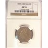 Image 1 : 1855 ARROWS SEATED LIBERTY QUARTER NGC AU-55