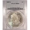 Image 1 : 1887/6 MORGAN DOLLAR PCGS MS-64