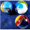 Image 1 : Marbles: Lot 7. 3 Marbles. Contemporary Handmade. 15/16". Mint 9.9
