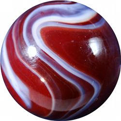 Marbles: Lot 11. Akro Agate Company. Cornelian. 25/32". NM+ 8.9.