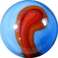 Marbles: Lot 19. Christensen Agate. Swirl. 19/32". Mint 9.7