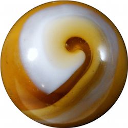 Marbles: Lot 31. M.F. Christensen. Slag. 13/16". NM+ 8.9.