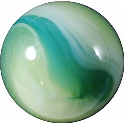 Marbles: Lot 32. Akro Agate Company. Limeade. 27/32". Mint 9.8.