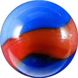 Marbles: Lot 50. Akro Agate Company. Corkscrew. 31/32". NM+ 8.9.