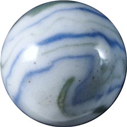 Marbles: Lot 62. Lined Crockery. Blue and Green. 3/4 . Mint 9.9.