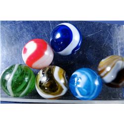 Marbles: Lot 69. 6 Transitionals. All Mint.