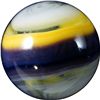 Image 1 : Marble: Lot 75. Akro Agate Company. P/Y Popeye Corkscrew. 5/8". Mint- 9.1.