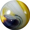 Image 3 : Marble: Lot 75. Akro Agate Company. P/Y Popeye Corkscrew. 5/8". Mint- 9.1.