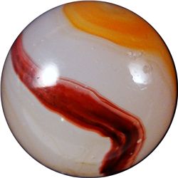 Marble: Lot 86. Akro Agate Company. Carnelian Oxblood. 9/16". NM 8.5.