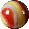 Image 3 : Marble: Lot 93. Akro Agate Company. Red/Yellow Popeye Corkscrew. 23/32". Mint 9.9.