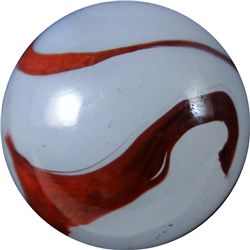 Marbles: Lot 98. Akro Agate Company. Silver Oxblood. 5/8". Mint 9.9.