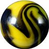 Image 1 : Marbles: Lot 100. Peltier Glass. NLR Bumblebee. 5/8". Mint 9.6.