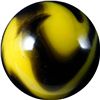 Image 2 : Marbles: Lot 100. Peltier Glass. NLR Bumblebee. 5/8". Mint 9.6.