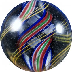 Marbles: Lot 106. Swirl. Divided Core. 1-11/16 . Polished.