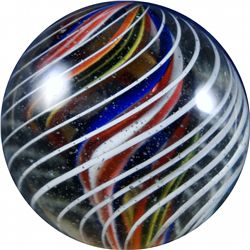 Marbles: Lot 107. Swirl. Divided Core. 1-13/16". Buffed.