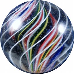 Marbles: Lot 110. Swirl. Divided Core. 1-13/16". NM 8.5.