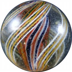 Marbles: Lot 112. Swirl. Divided Core. 2-1/4". NM- 8.2.