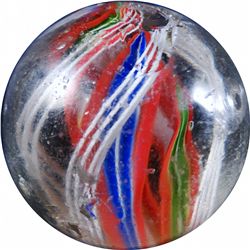 Marbles: Lot 114. Swirl. Divided Core. 1-9/16". Good- 7.1.