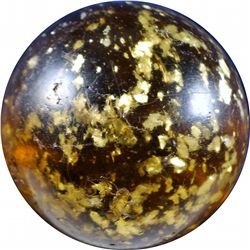 Marbles: Lot 117. Mica. Yellow. 1-7/16 . Good 7.5.