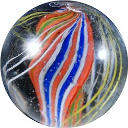 Marbles: Lot 120. Swirl. Divided Core. 1-1/16". NM+ 8.9.