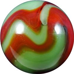 Marbles: Lot 133. Peltier Glass. National Line Rainbo. 21/32 . Mint 9.9.