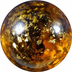 Marbles: Lot 138. Yellow Mica. 25/32". NM+ 8.7.