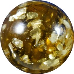 Marbles: Lot 139. Yellow Mica. 23/32". Mint- 9.2.