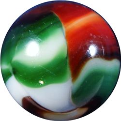 Marbles: Lot 149. Peltier Glass. NLR Christmas Tree. 5/8". Mint 9.5.