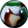 Image 2 : Marbles: Lot 149. Peltier Glass. NLR Christmas Tree. 5/8". Mint 9.5.