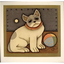 Signed Art Tempus Fugit Dog Print Carol Jablonsky