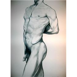 Lowell Nesbitt Signed Art Print Litho 1979 Gay Nude 2
