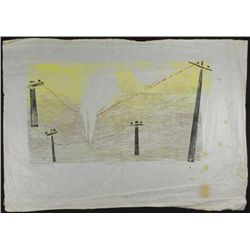 Betty Snyder Rees Original Large Woodcut Print Birds