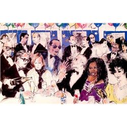Celebrity Night at Spago Signed LeRoy Neiman Art Print
