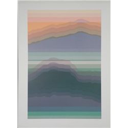 Audrey Grendahl Kuhn Signed Abstract Landscape Print