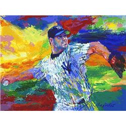 Double Signed Roger Clemens Leroy Neiman LE Art Print