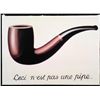 Image 1 : Rene Magritte Art Print on Canvas "This is Not a Pipe"