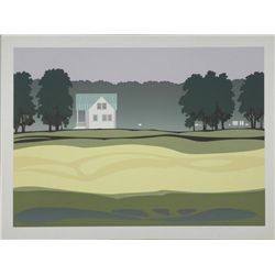 Steve Horan Signed Print On Board Michigan Field -1975