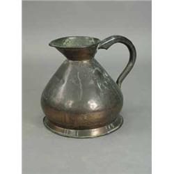 A Victorian copper one gallon harvest measure