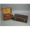 Image 1 : Two Victorian/Edwardian crocodile skin suitcases with fitted interiors