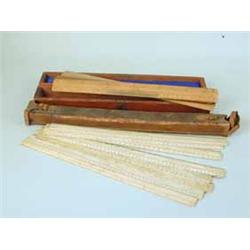 A set of eight ivory rules by Adie