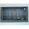 Image 1 : A Victorian wooden model three masted sailing ship (unidentified) in a glazed case
